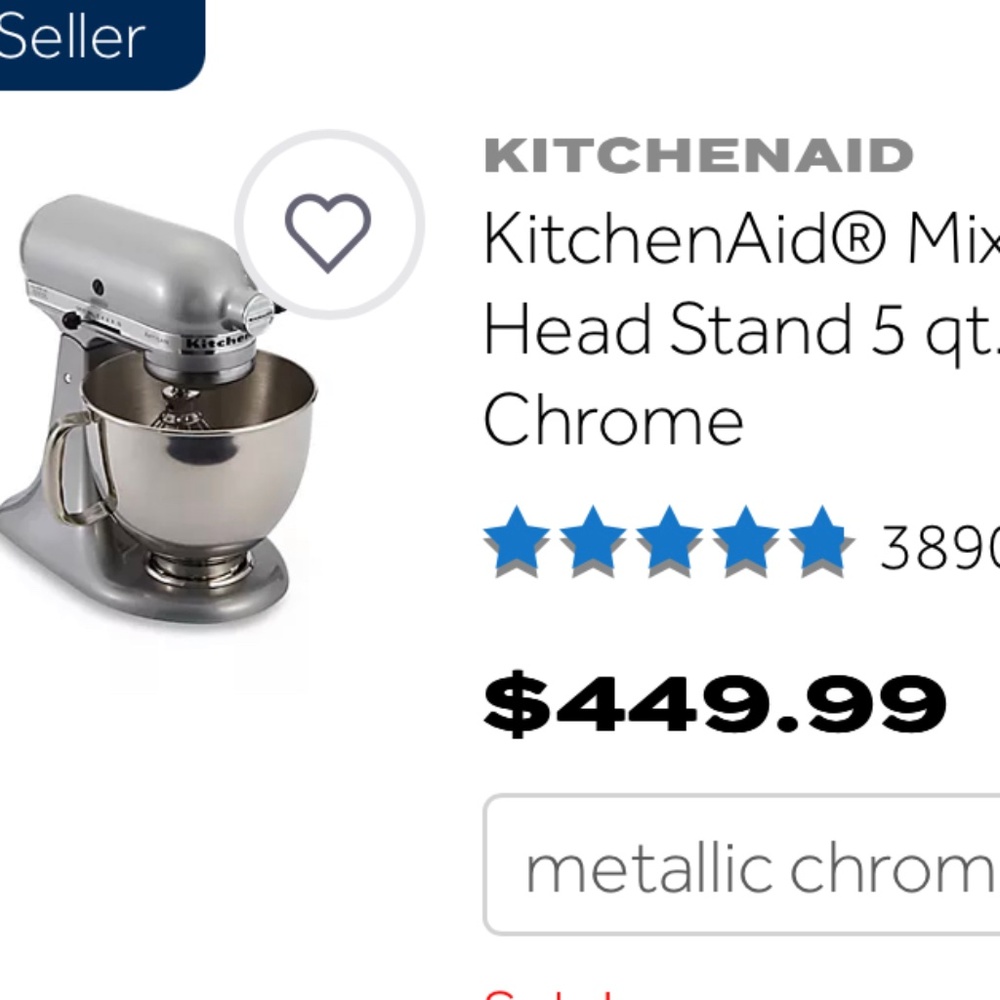 Kitchenaid tilt head stand mixer 5 quart